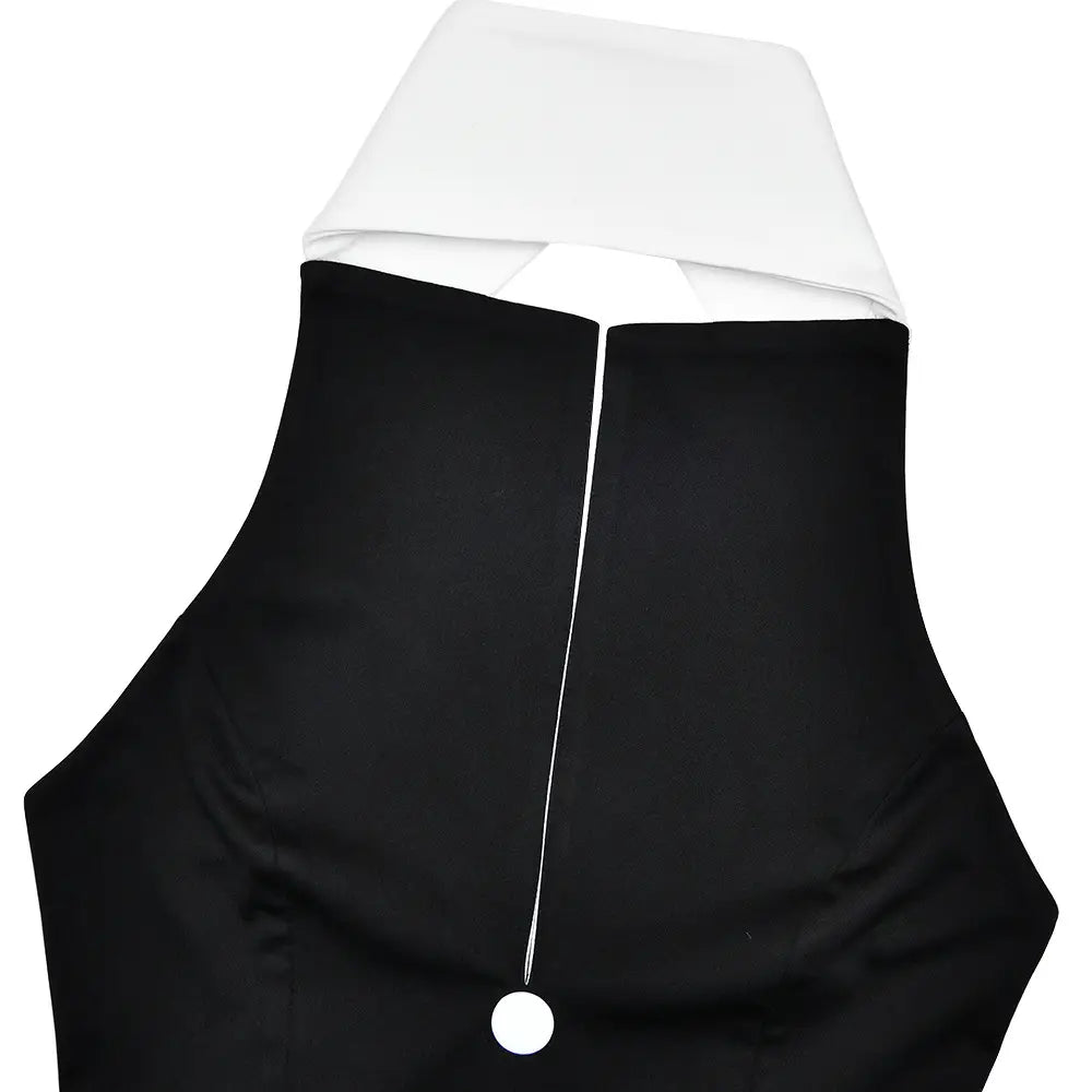 Lapel Backless Slit Dress