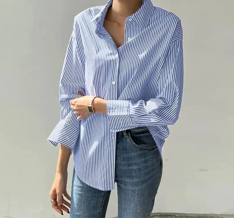 Women Spring Summer Blouses Shirts Lady Fashion Casual Long Sleeve - Norellé