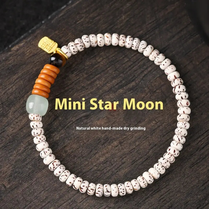 Single-wrap Bracelet Crescent Moon High Density Smooth And White - Norellé