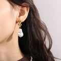 Women's 18K Gold French Style Temperament Vintage Chain Titanium Steel Earrings - Norellé