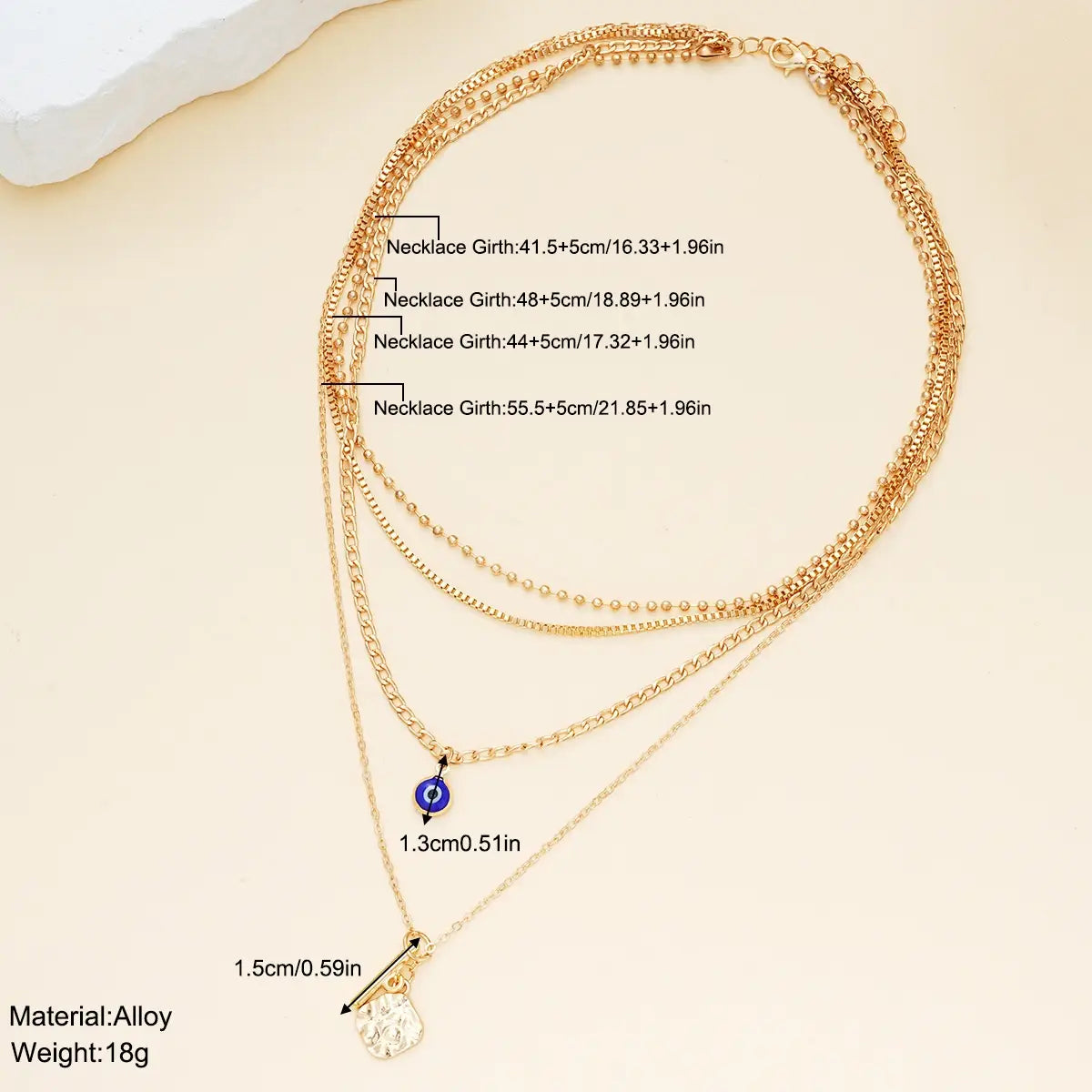 Retro Creative Palm Star Moon Necklace Fashion Personality Female