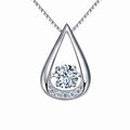 Drop-shaped Diamond-embedded Smart Pendant Necklace - Norellé