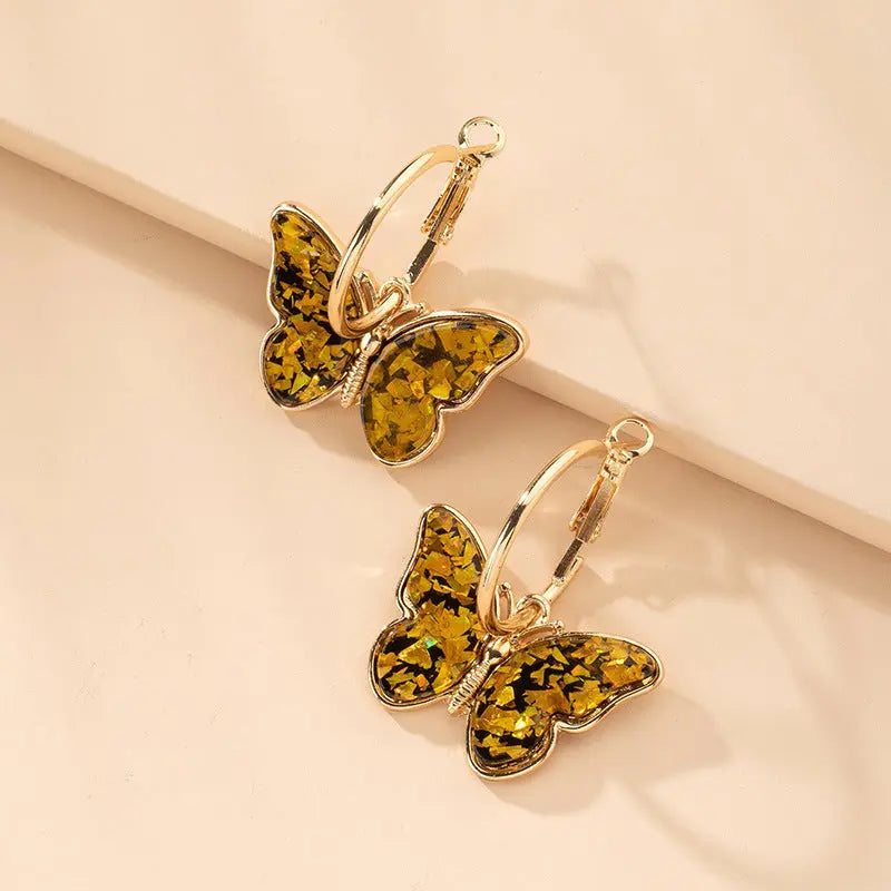 Fashion Simple Women Butterfly Studs - Norellé