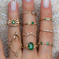 Women's Vintage Water Drop Diamond Ring Suit - Norellé