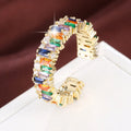 Simple Women's Geometric Zircon Ring - Norellé