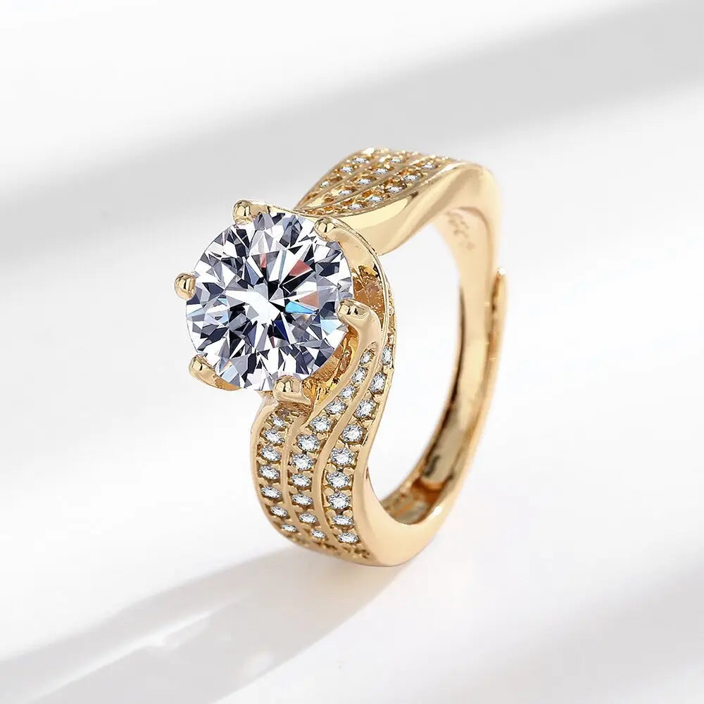 Super Flash Eight Hearts And Eight Arrows Zircon Ring - Norellé