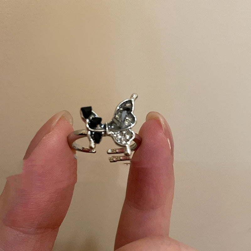 Niche High-grade Retro Drip Glazed Butterfly Ring All-matching Graceful - Norellé