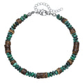 Simple Turquoise Wooden Bead Bracelet - Norellé
