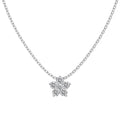S925 Sterling Silver Necklace Women's Advanced Oval Water Foam 8A Heart-shaped Zircon Flower Horse Eye Clavicle Chain - Norellé