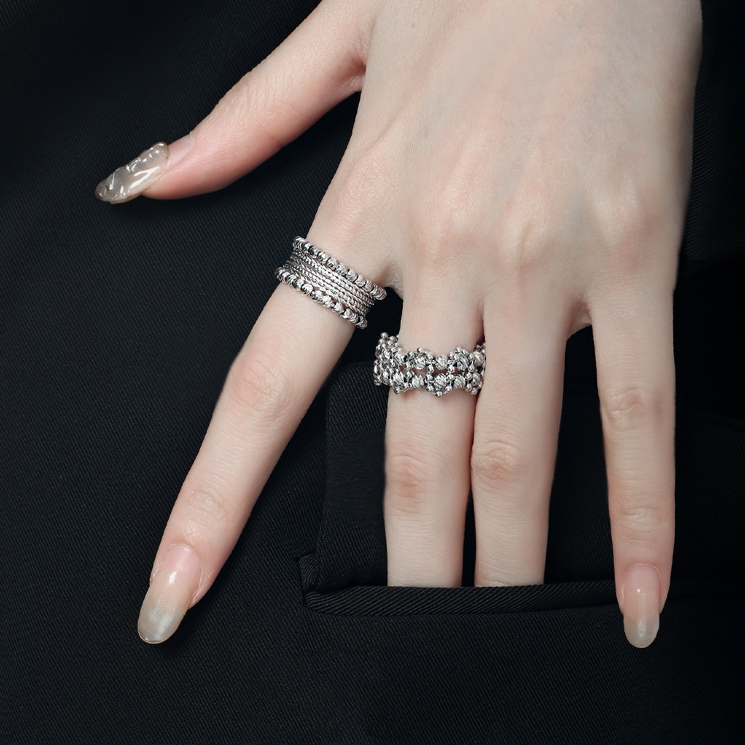 High-grade Light Luxury Non-fading Open Cold Style Bracelet Ring - Norellé