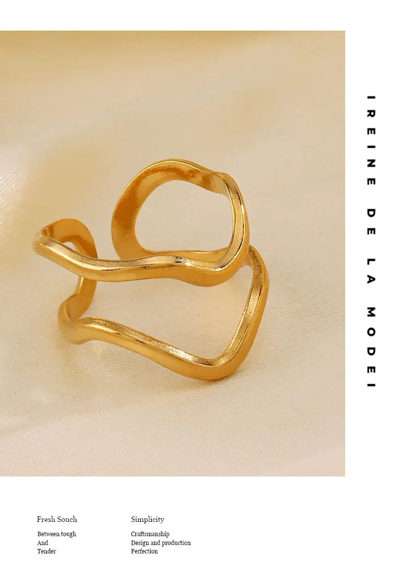 Simplicity Style Stainless Steel Shaped Ring For Women