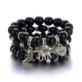 Multi-layer Wooden Bead Beaded Bracelet Elastic Bracelet - Norellé