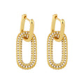 New Full Diamond Necklace Punk Rock Diamond-embedded Geometric Clavicle Chain - Norellé