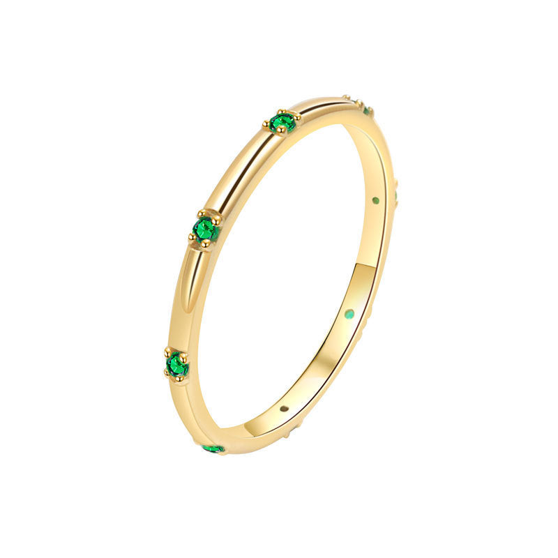 Fashion Simple Zircon Ring European And American Ins Style - Norellé