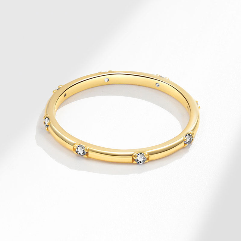 Fashion Simple Zircon Ring European And American Ins Style - Norellé