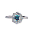 S925 Silver Moissanite Star River Diamond Ring Platinum Plated - Norellé