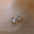 Small Square Ear Studs Light Luxury Minority Design Sense - Norellé