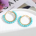 Natural Stone Stainless Steel Winding Earrings - Norellé