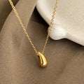 Minimalist New Small Water Drop Titanium Steel Necklace For Women - Norellé