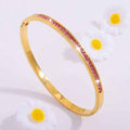 Titanium Steel Electroplated Diamond Silver Bracelet European And American Fashion Bracelet Ornament - Norellé