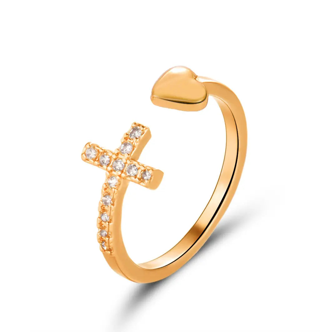 Diamond Oil-spot Glaze Flowers Ring - Norellé