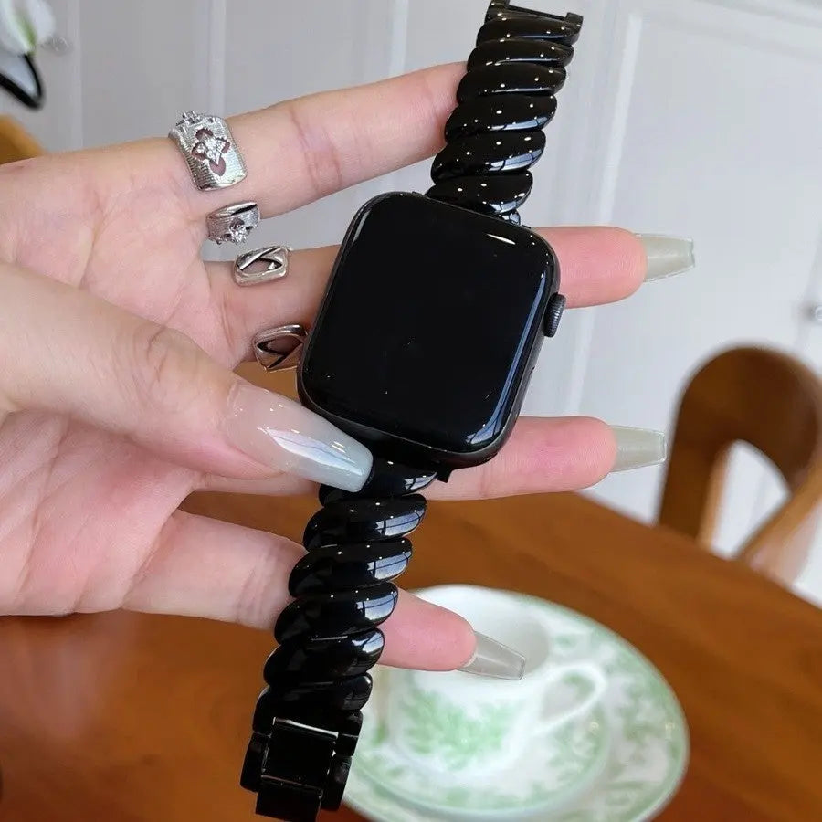 Simple Solid Color Metal Twist Watch Band - Norellé