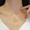 European And American Ins Crystal Zircon Butterfly Pendant Necklace - Norellé