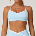 Nude Feel Yoga Bra Hollow-out Beauty Back Contrast Color Quick-drying - Norellé