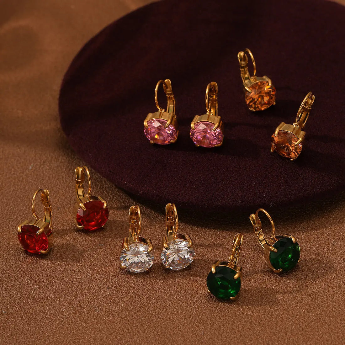 Fashionable Simple Four-claw Single Diamond Stainless Steel Women's All-match High-grade Earrings - Norellé