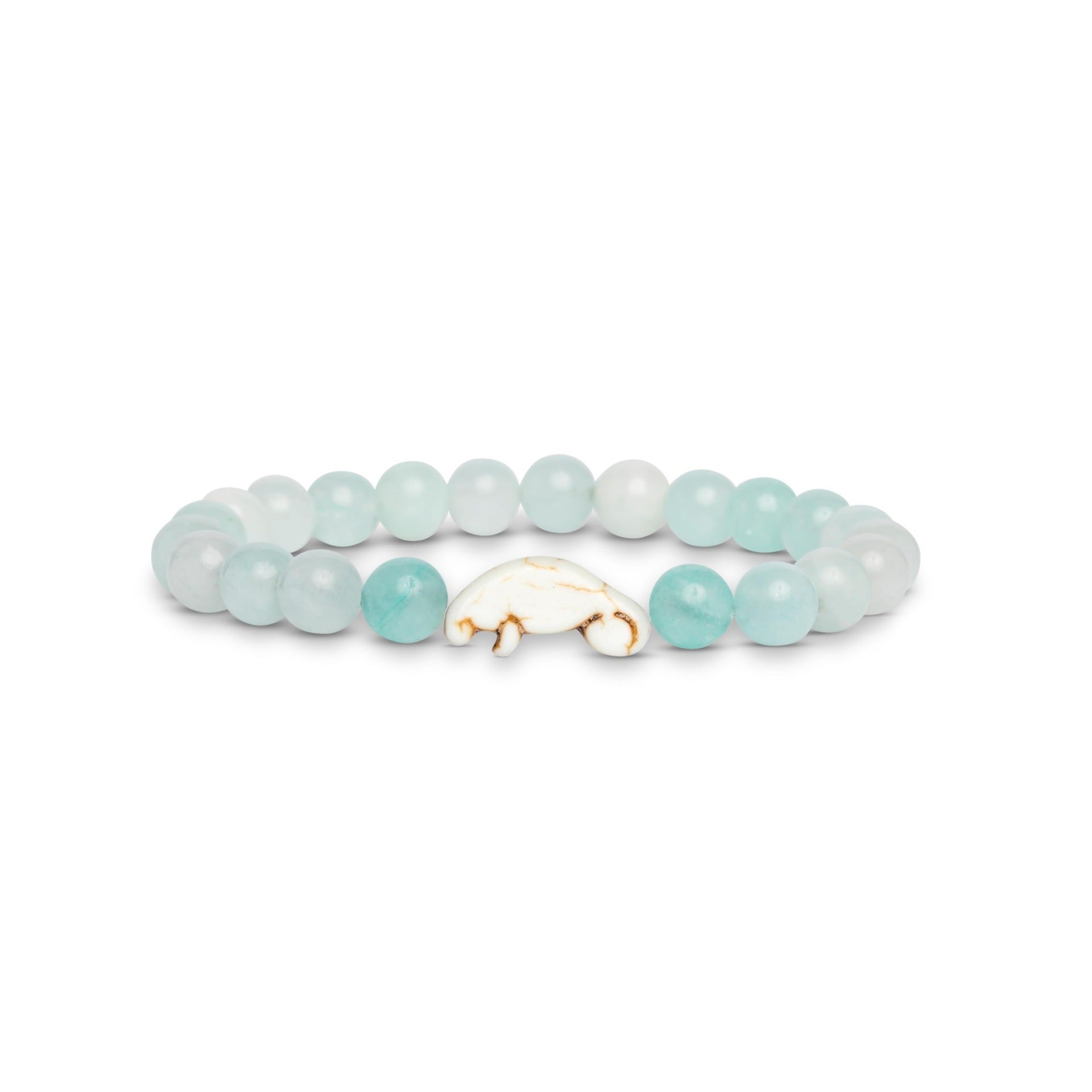 8mm Natural Stone Manatee Amazonite Bracelet - Norellé