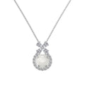 S925 Sterling Silver Necklace Women's Advanced Oval Water Foam 8A Heart-shaped Zircon Flower Horse Eye Clavicle Chain - Norellé