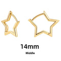 Women's Simple Hollow Pentagram Love Square Twist Earrings - Norellé