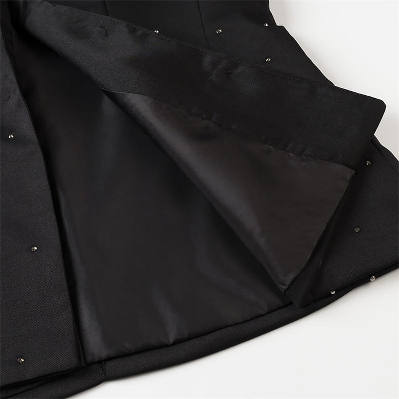 Simple And Versatile Loose V-neck Diamond Jacket