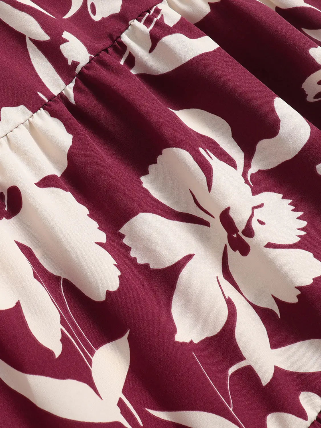 Printed A- Line Skirt Pleated Women