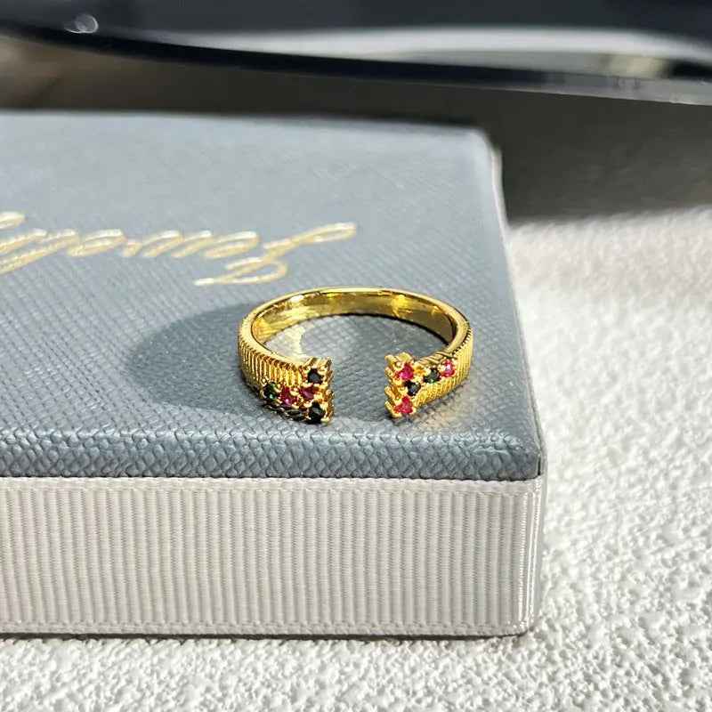 French Rose Zircon Light Luxury High-grade Ring - Norellé