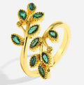 Leaves Open Ring Female Light Luxury Temperament High Sense - Norellé