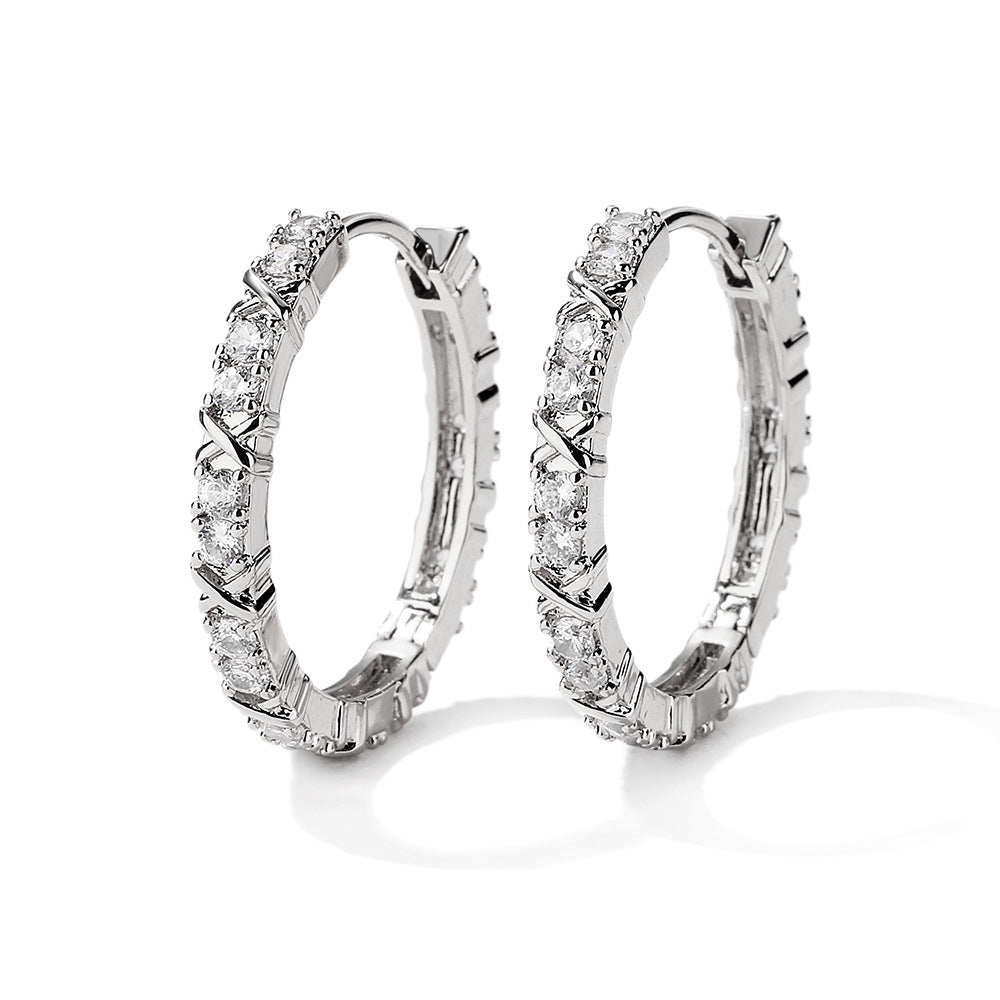 Cold Geometric Round Earrings Women - Norellé