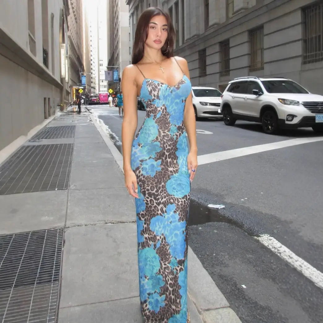 Slim-fit Backless Sling Dress