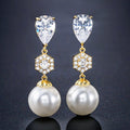 Stylish Water Drop Zircon Earrings Elegant - Norellé