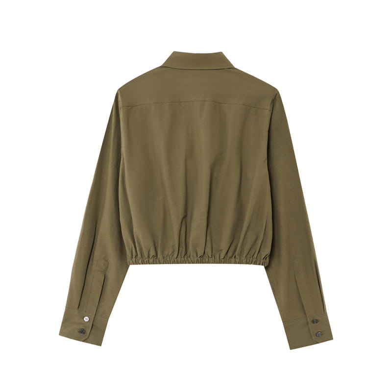 Pocket Decoration Short Shirt Leisure Skirt