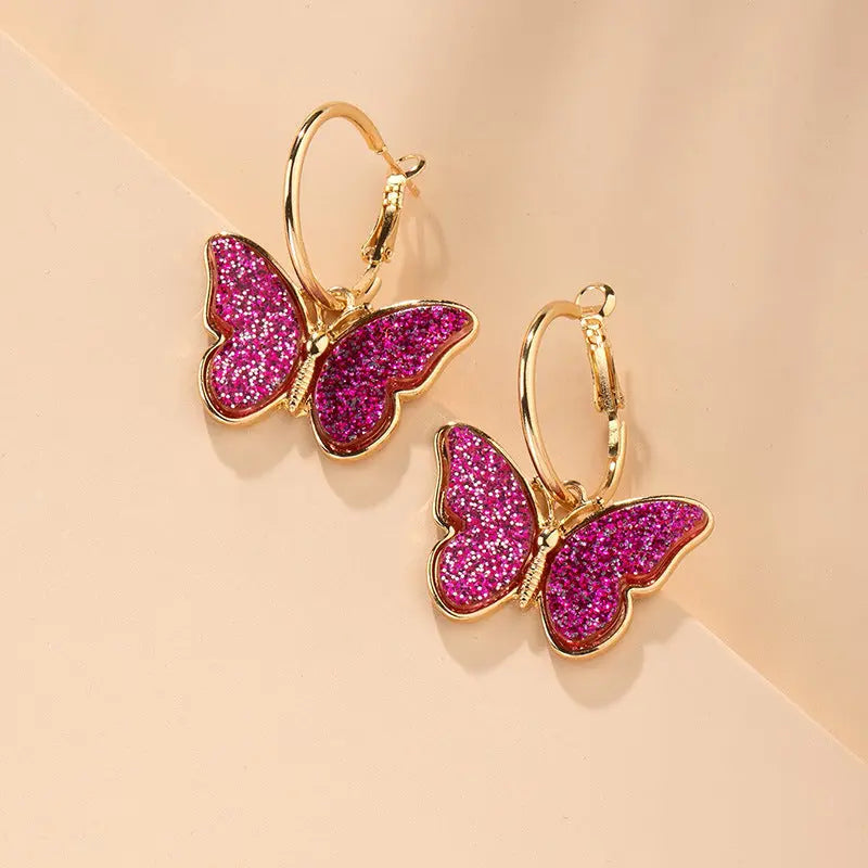 Fashion Simple Women Butterfly Studs - Norellé