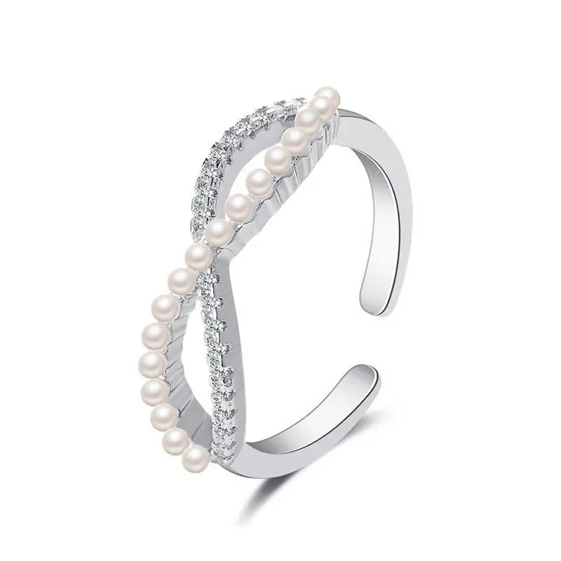 Diamond Oil-spot Glaze Flowers Ring - Norellé