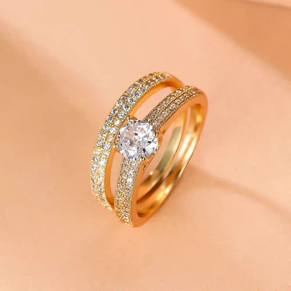 Women's Full-Diamond Stacked Ring - Norellé