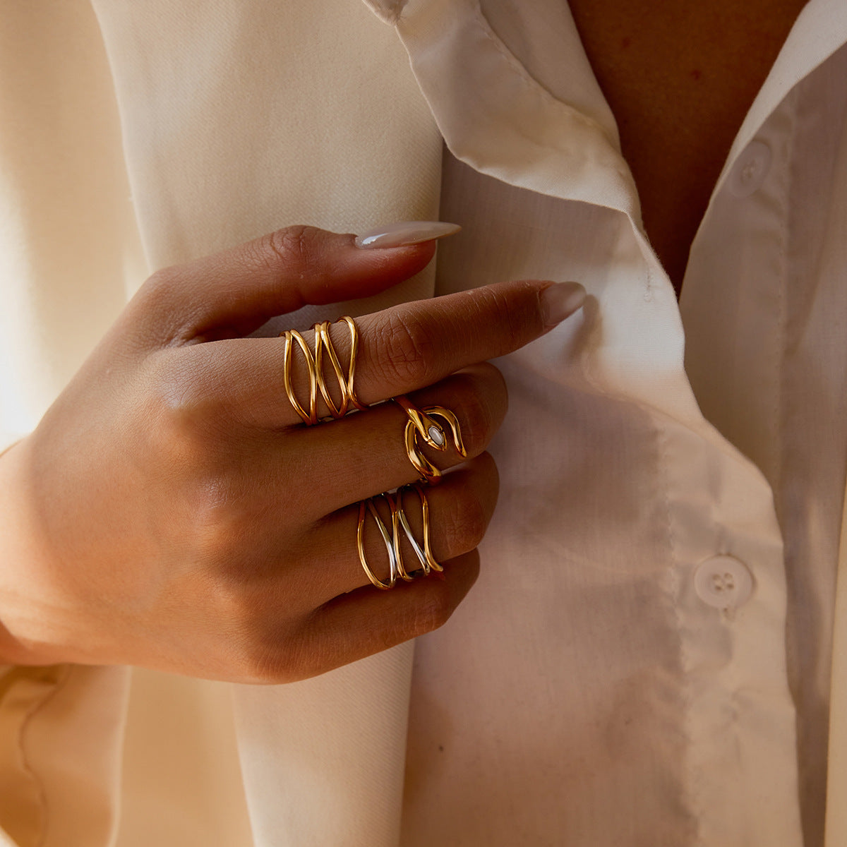 Stainless Steel Ring Titanium Steel No Fading - Norellé