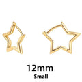 Women's Simple Hollow Pentagram Love Square Twist Earrings - Norellé