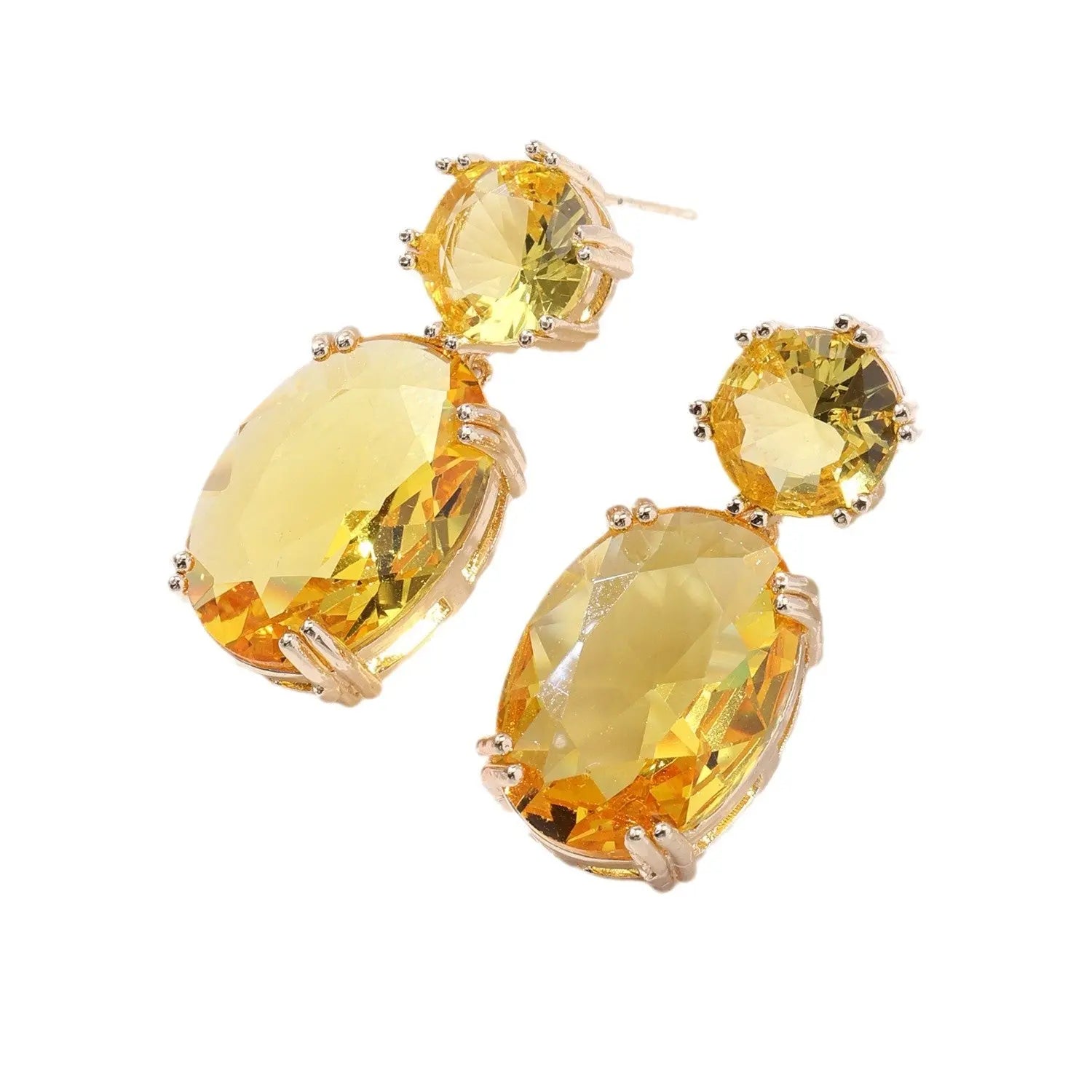 Creative Personality Drop-shaped Alloy Oval Earrings - Norellé