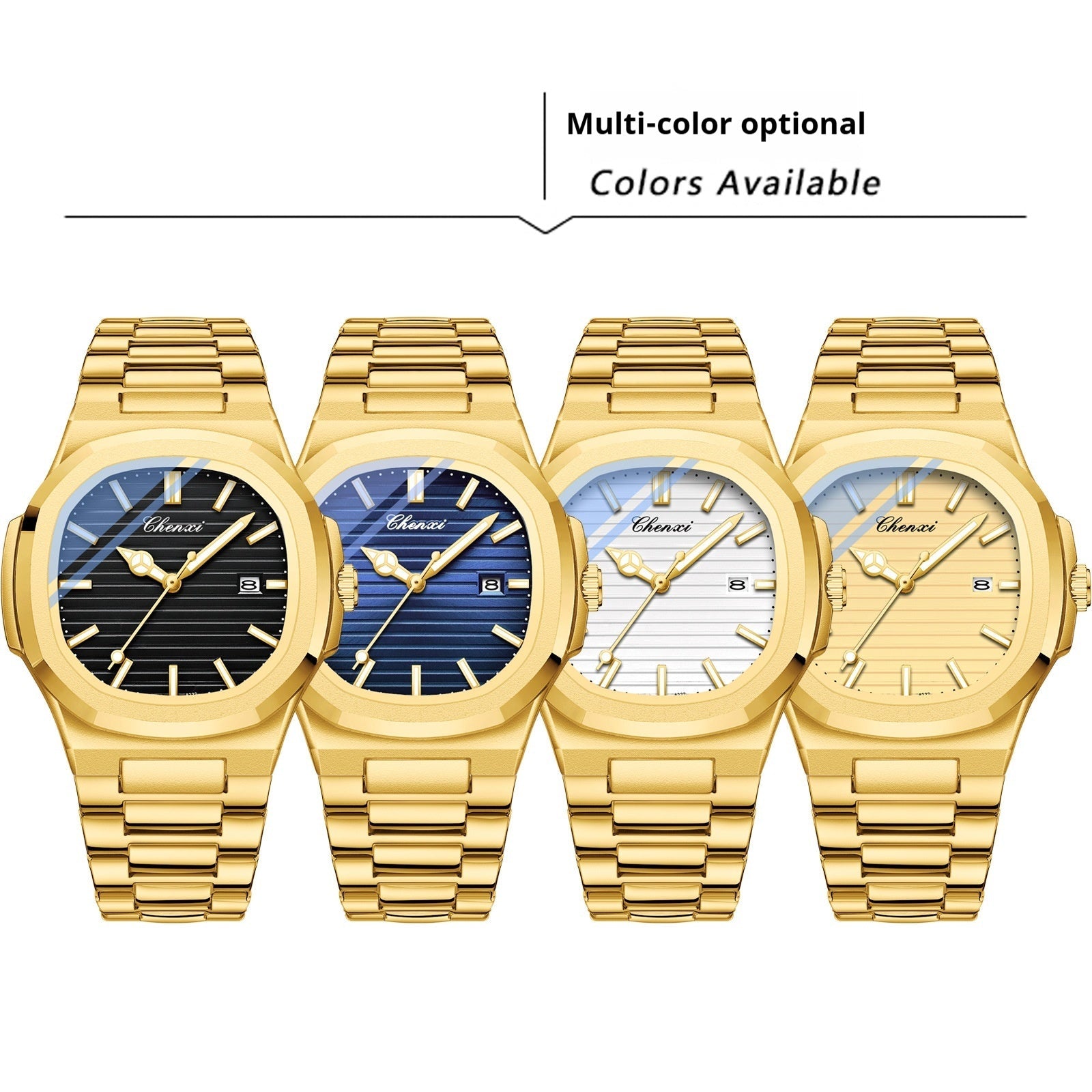 Chenxi Steel Watch Couple Luminous Waterproof Simple Fashion - Norellé