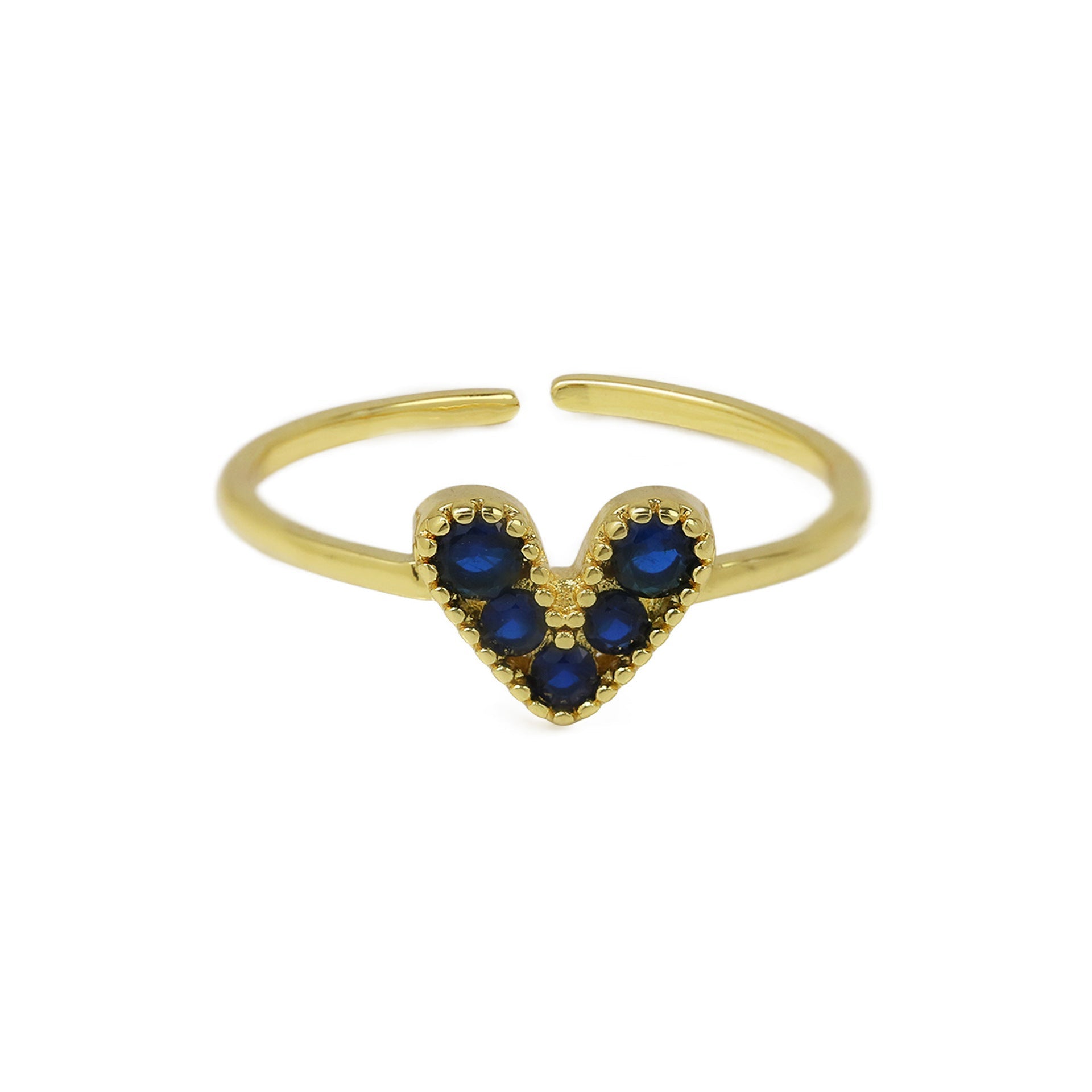 Brass 18K Gold Plated Color Zirconium Love Women's Ring - Norellé