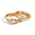 Niche Design Earrings Stainless Steel 18K Gold Plating Ear Clip Women - Norellé