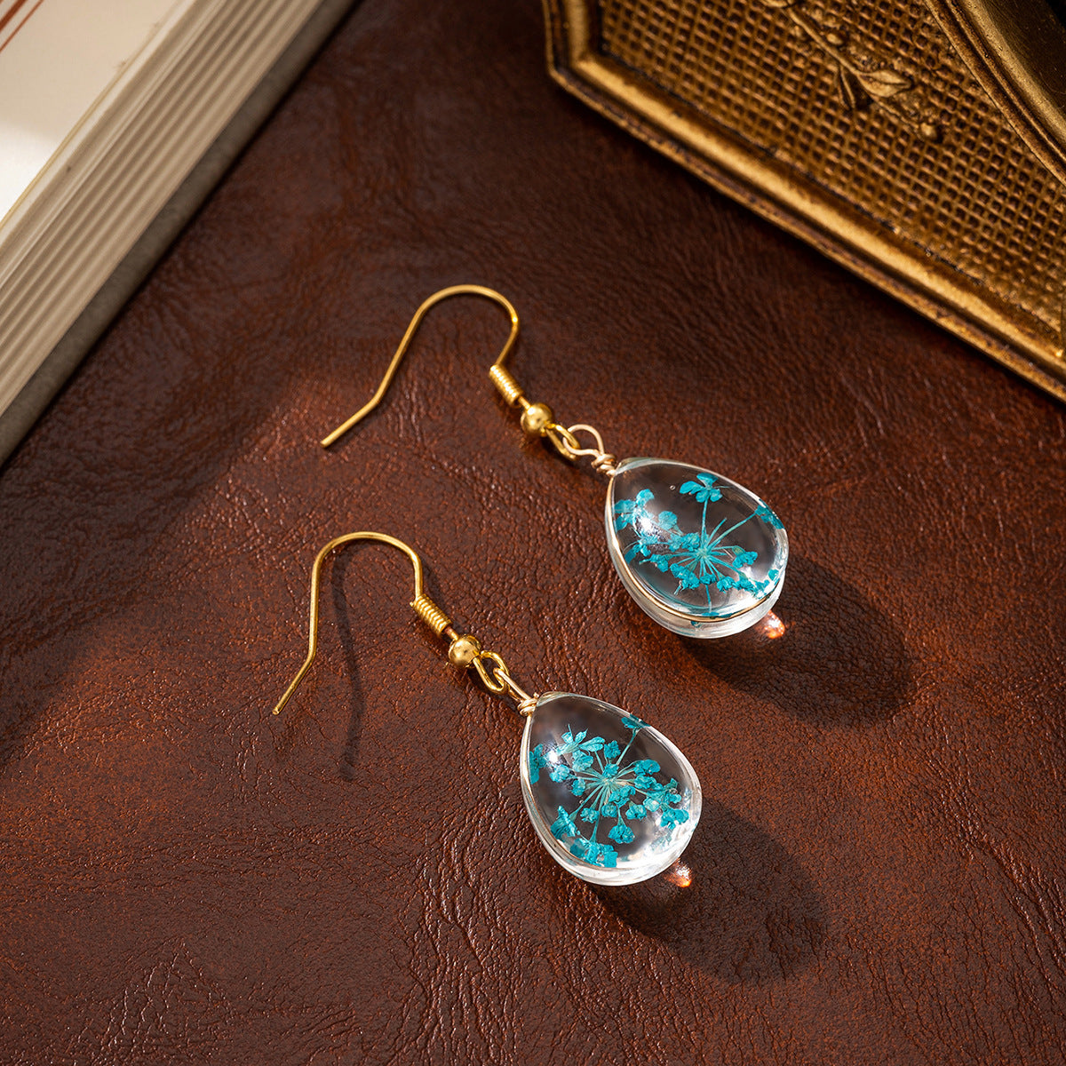 Drop-shaped Transparent Dream Glass Ball Earrings - Norellé